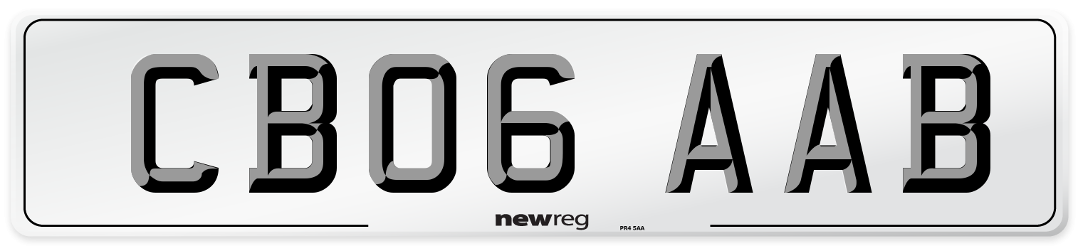 CB06 AAB Number Plate from New Reg
